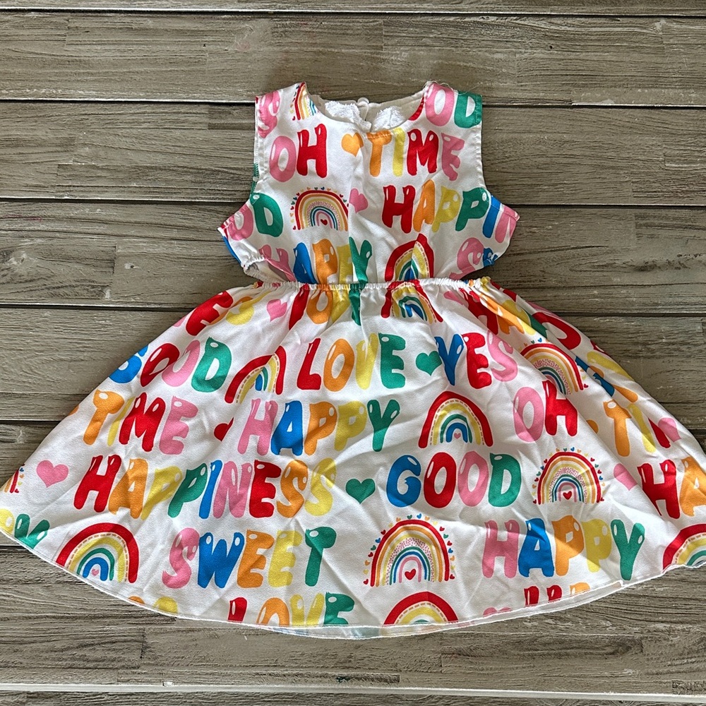 SHEIN Multicolor Graphic Kids Dress